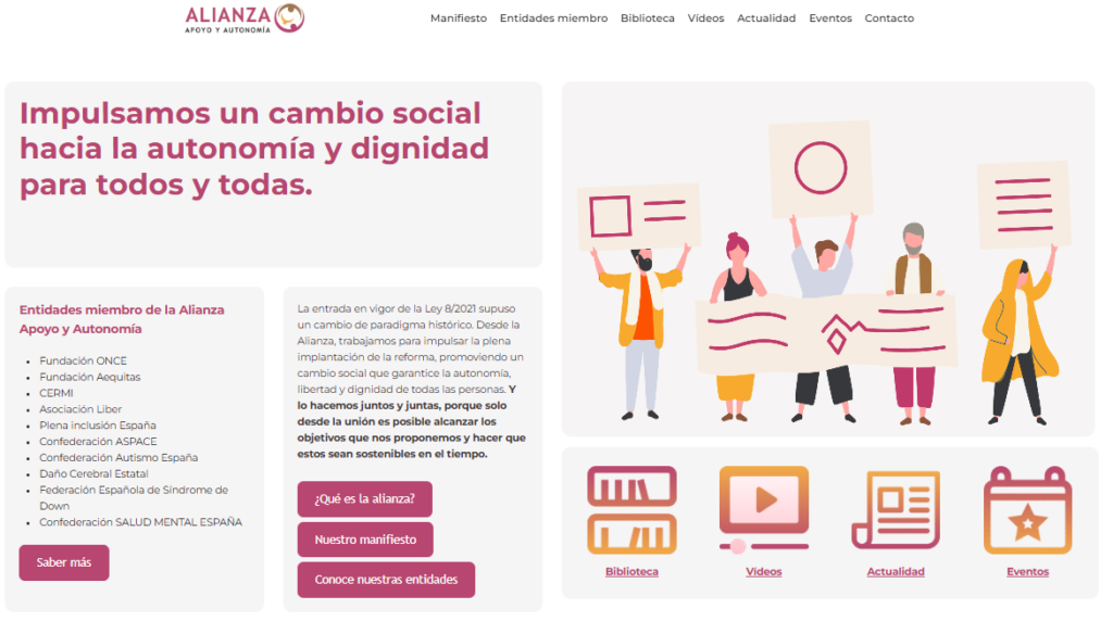 La Alianza Apoyo y Autonomía presenta su nueva web como espacio de referencia sobre la Ley 8/2021